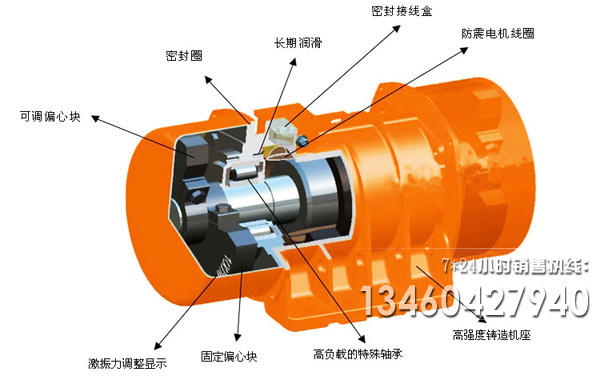 臥式振動電機原理圖