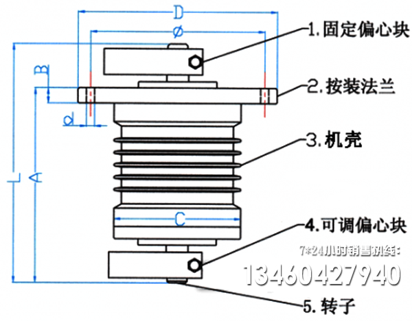 立式振動電機原理圖